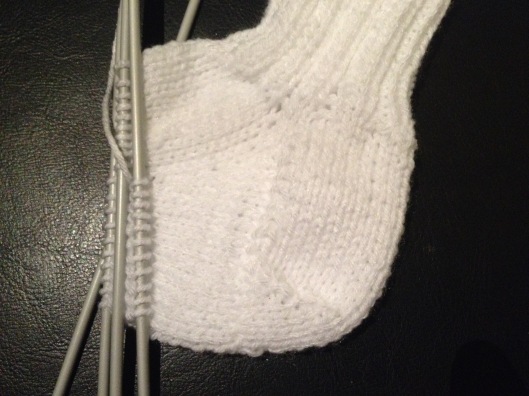 Min strømpe eller sok....hvad man nu vil kalde den og er ganske tilfreds med hælen.